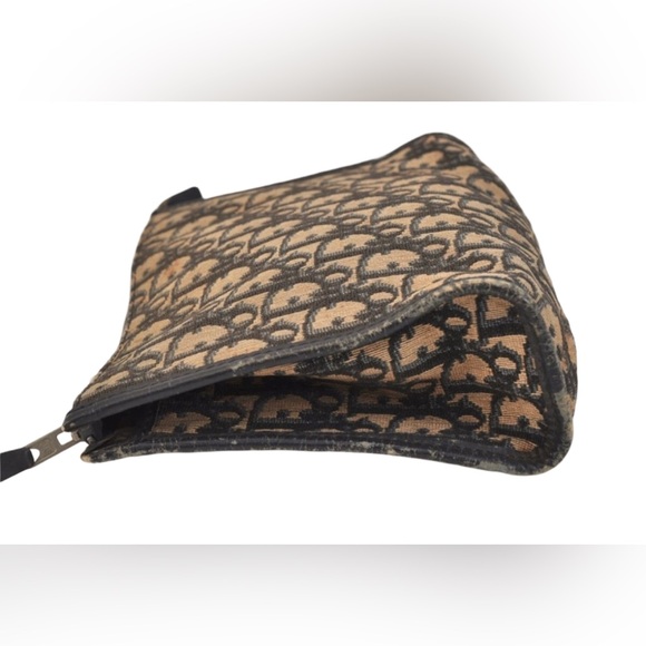 Authentic Christian Dior Trotter Clutch Hand Bag Purse Canvas Leather Blue - Picture 6 of 8